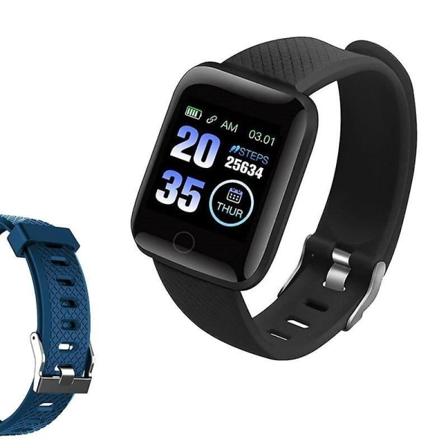Smart B - Blood Pressure 1,14'' Screen Fitness Tracker Pulsarmband D13pro add blue