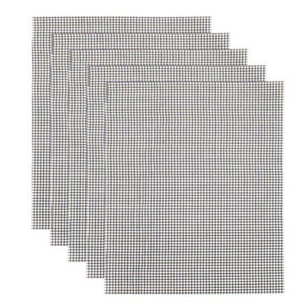 5 stk. BBQ Grillnet Måtte Non-stick Grillnet Pad Varmebestandig - Grå