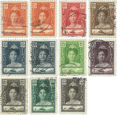 Curacao 1928 - NVPH 89-99 - Stemplet