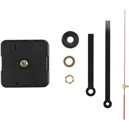 Quartz Klocka Urverk Mekanism DIY Reservdelar Svarta Visare