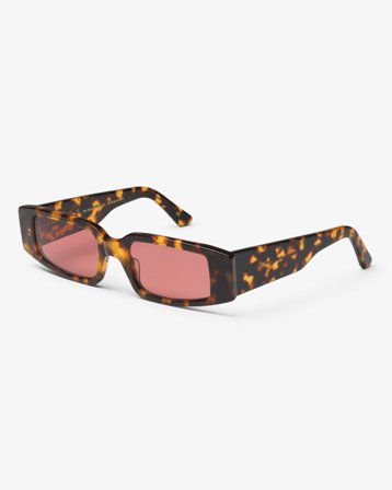 Sunglass 05 - Classic Havana - Dark Pink - One Size