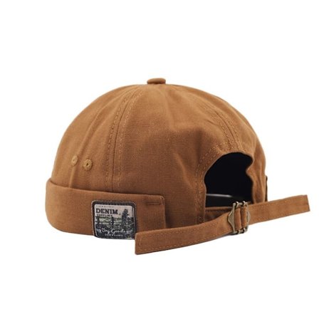 Men Docker Cap Retro Dome Melon CAMEL