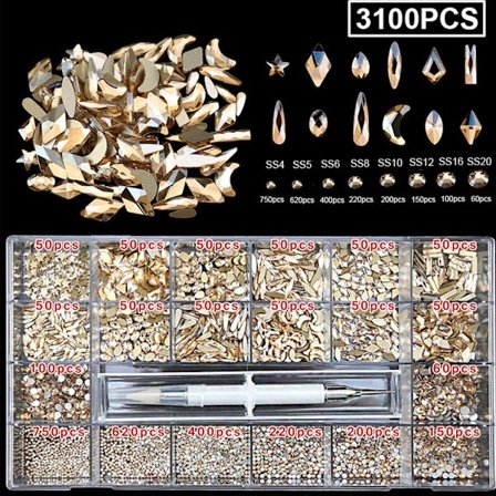 Kynsitaide Strassikivi Setti Monimuotoiset Lasikristalli AB Kynsikivet Kynsikorut Litteäpohjaiset Kynsijalokivet Strassit Vahalla