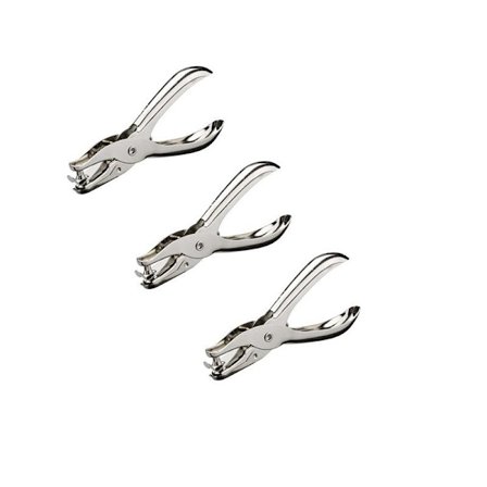 3-pack metallhålslag, enkelhålslagare för papper, hantverk, kontorsmaterial