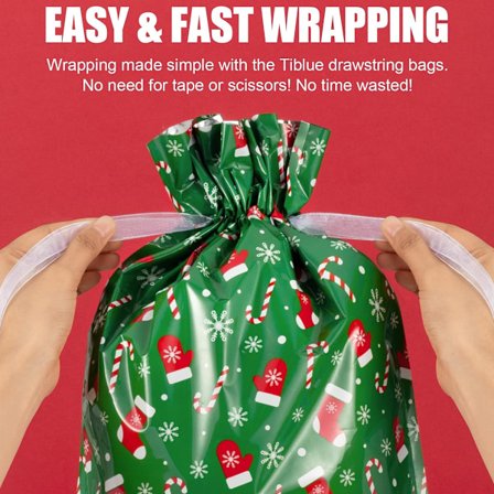 50 stk. julegaveposer Xmas Satin Snøre Gaveposer Julegodteposer Gaveindpakningsposer