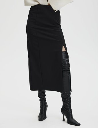 Gestuz Joellegz Hw Long Skirt Noos - Black - 36