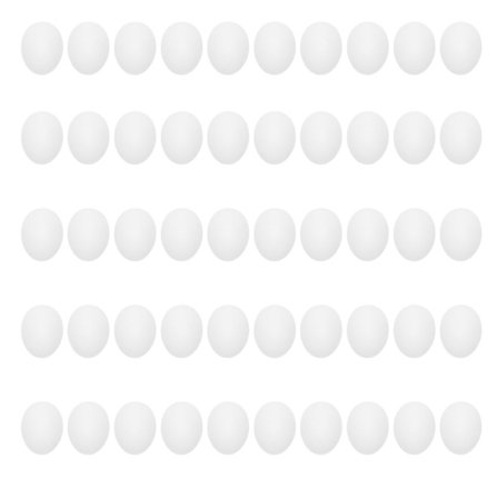 50 stk. kunstige dueæg i plast - faste, falske æg - simulering af udklækning - avlsforsyninger til fugle
