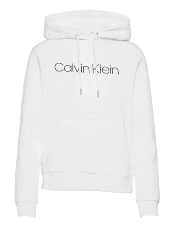 Core Logo Ls Hoodie Hoodie Trøje Hvid Calvin Klein