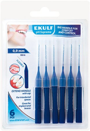Ekulf Mellemrumsbørste 0,9 mm Supreme Mørkeblå, Medicin & Pleje, Mund & Tandpleje, Tandstikker