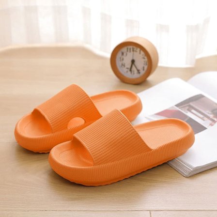 Glad*Tofflor - Stilige og myke for dame/herre - flere farger (kjent som Happy Flops) Orange Orange,Orange,42/43