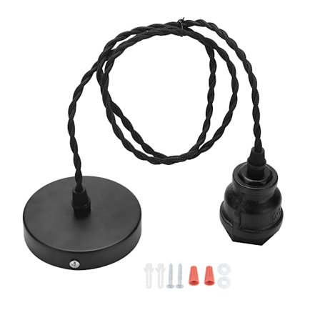 E27 90-250V Retro-stil Taklampa Järn Pendellampa Armatur för Café Bar Hall