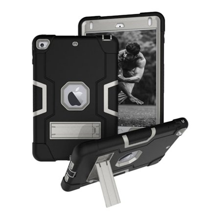 Stötsäkert hybridfodral till iPad Mini (2019) - Svart / Silver