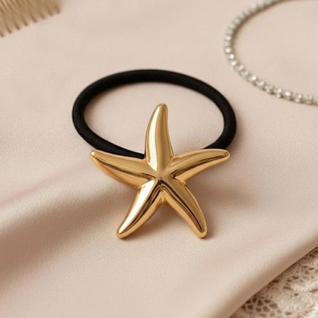 Elastisk Casual Marnie Stjerne Oceanisk Guld Sort / Guld