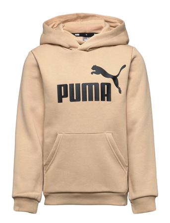 Ess Big Logo Hoodie Fl B Huppari Beige PUMA
