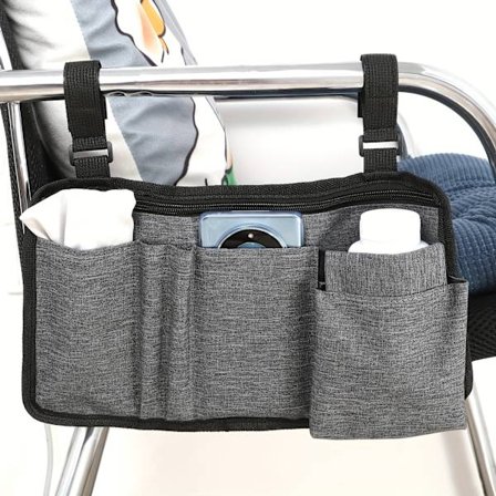 Sideveske for rullestol, multifunksjonell armlenveske, sideveske for kontorstol for å bære medisinsk utstyr, Sui [DB]