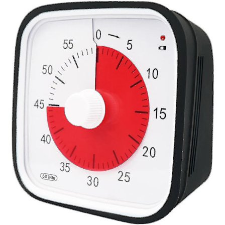 Visuell nedtellingstimer, Oversize klasserom visuell timer for barn og voksne, holdbar mekanisk kjøkken timer klokke