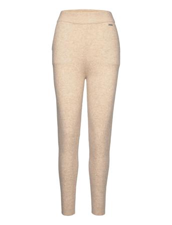 Beige Soft Knit Pants Collegehousut Olohousut Beige AIM'N