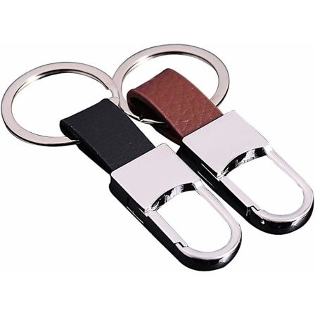2 delar bilnyckelring, lädernyckelring, herrnyckelring, herr M - high quality
