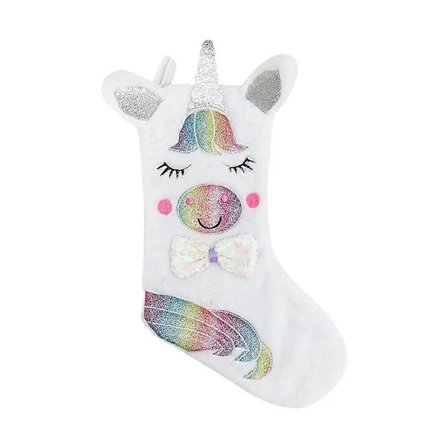 Julestrømpe med LED-lys, glitrende skorstensgardiner til juledekorationer