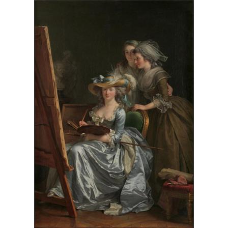 Self-portrait With Two Pupils, Adelaide Labille-guiard Brun