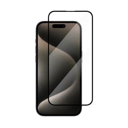 Härdat Skärmskydd med svart ram till iPhone 15 Pro Max