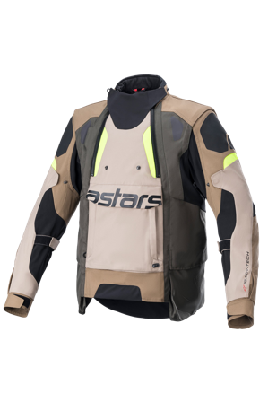 Alpinestars Halo Drystar MC Jacket Dark Khaki/Sand/Yellow Fluo S