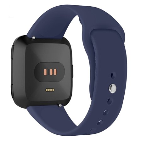 Fitbit Versa Lite klockband av silikon - Storlek: L / Mörkblå
