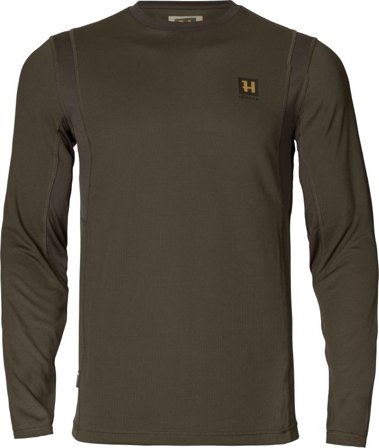 Härkila Hunter L/S T-Shirt Hunting Green/Shadow Brown