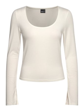 Gina Tricot Soft Touch Jersey Top - Cream - XL
