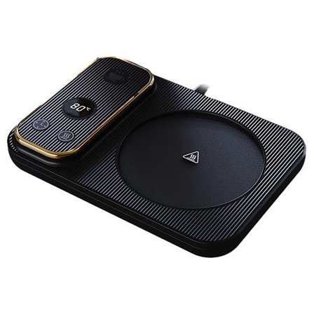 Kaffemuggsvärmare för skrivbord, kontor, hem, smart kaffekoppsvärmare med 3 temperaturinställningar & 8 timmars automatisk avstängning svart