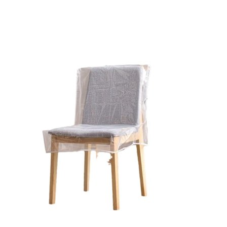 2 kpl muovisia tuolinpäällisiä Vedenpitävä ruokailutuolin päällinen Suojapäällinen Raskaan sarjan liukueste Muovinen ruokailupöydän pölysuoja