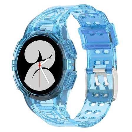 Samsung Galaxy Watch 5 / 4 (44mm) klockarmband med fodral - Transparent Blå