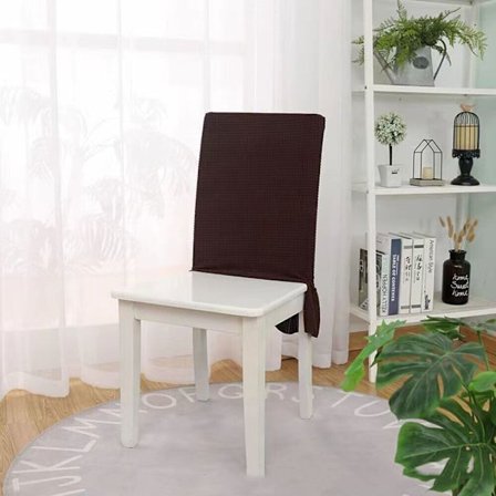 Stol Ryglæn Betræk Ryglæn Slipbetræk MØRK KAFFE