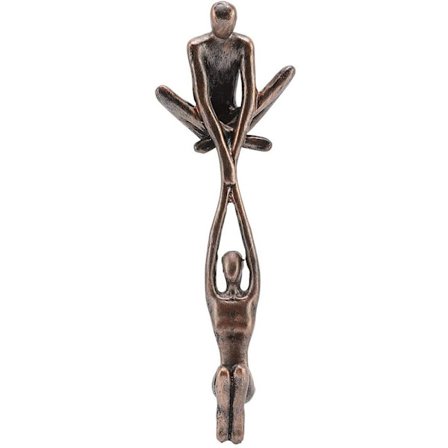 Kunst Skulptur Par Mand Løfter Kvinde Figur Elsker Skulptur