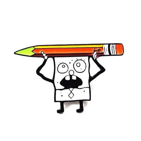 2PCS Squarepants emaljepinne Hold en blyantpinne