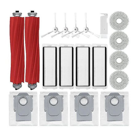 Reservdelar till Roborock Q Revo / Roborock P10 A7400rr robotdammsugare - huvudborste, sidoborste, HEPA-filter, moppduk, dammsugare
