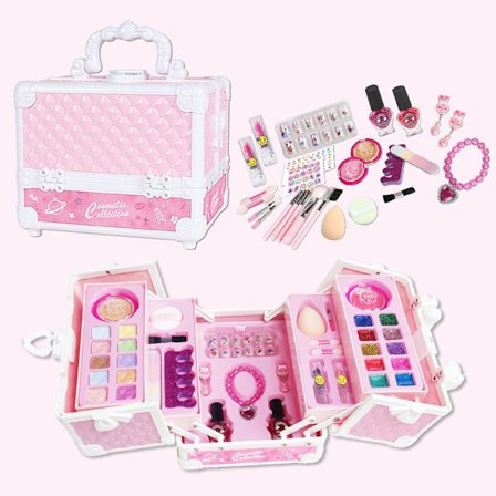 Säkert sminkset för flickor - 1 set sminkset för barn - Sminkleksaker D