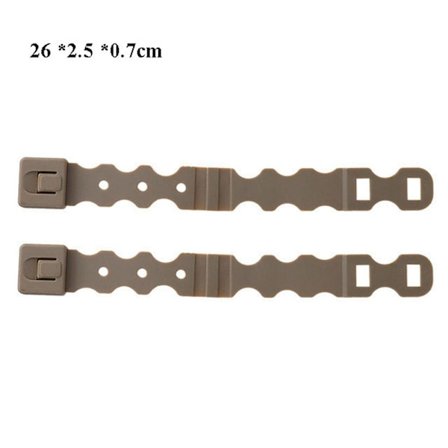 2stk Tactical Molle System Malice Clips KHAKI 26CM