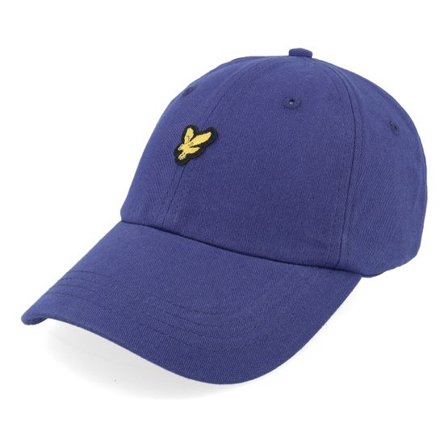 Lyle & Scott - Blå unconstructed Keps - Baseball Cap Deep Indigo Dad Cap @ Hatstore