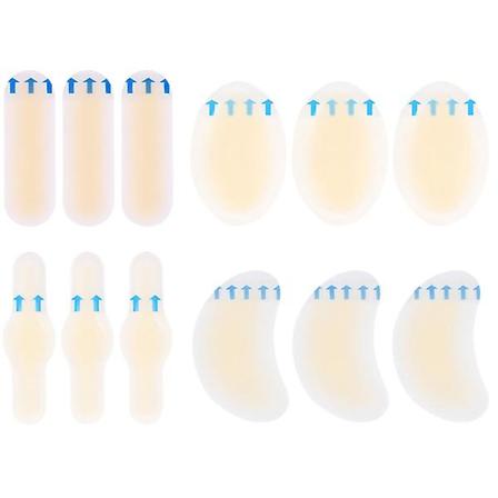 24 stk. Silikon Hælbeskyttere Hæl Stickers Kvinder Hæl Greb Blære Pads Tæer Blære Forebyggelse St Skin 6X2CM