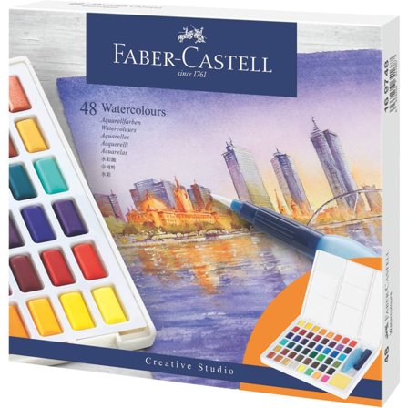 FABER-CASTELL Aquarellfarbkasten 48ST Creative Studio FABER CASTELL 169748, 169748