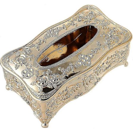 Luksus Akryl Tissueboks i Europæisk Stil Ktv Lommetørklæde Toiletpapirholder, guld