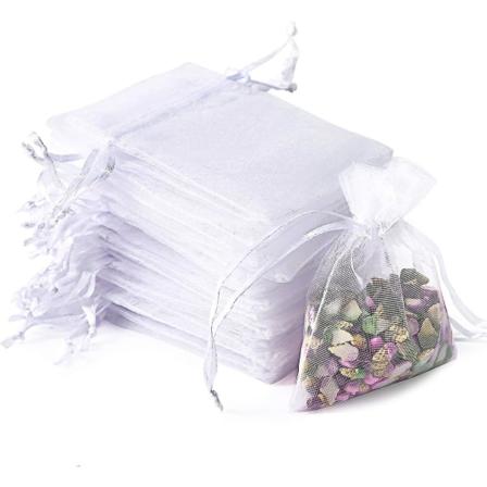 100 kpl organza-pusseja, kiristysnauhapusseja, häälahjapusseja juhlat joulu