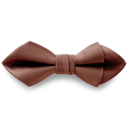 Terracotta Pre-Tied Grosgrain Diamond Tip Bow Tie for Men - Pre-tied bow ties