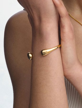 Syster P Bolded Drops Bangle Gold - Gold - ML