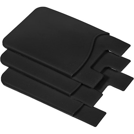 Mobiltelefonkorthållare, 4 st Smartphone Bakkorthållare Silikonfodral Med Bakre Lim För Kreditkort Hörlurar (FMY)