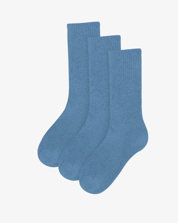 Organic Active Sock - Seaside Blue (3-Pack) - Sustainable material - Ethical production
