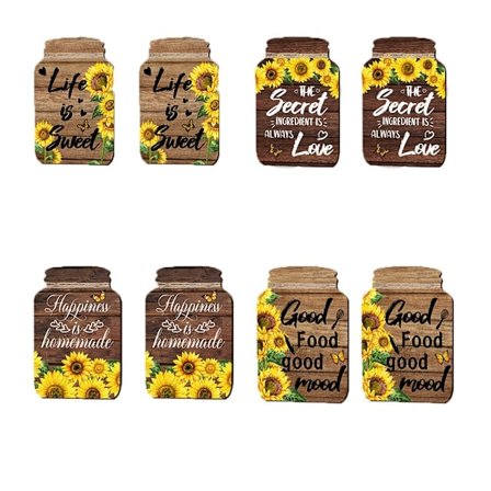 8 stk Kjøkken Veggdekor Rustikk Home Decor Farmhouse Tiered