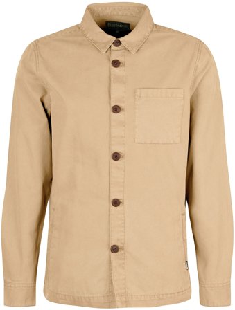 Barbour M's Washed Overshirt Washed Stone - Barbour
