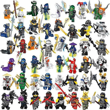36 Phantom Ninja Figurer Samling Med Våben Børn Samlet Byggeklods Minifigur